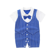 Baby Boys' White Formal Dress Shirts Gentleman Romper Bodysuit Wedding Party Outfits